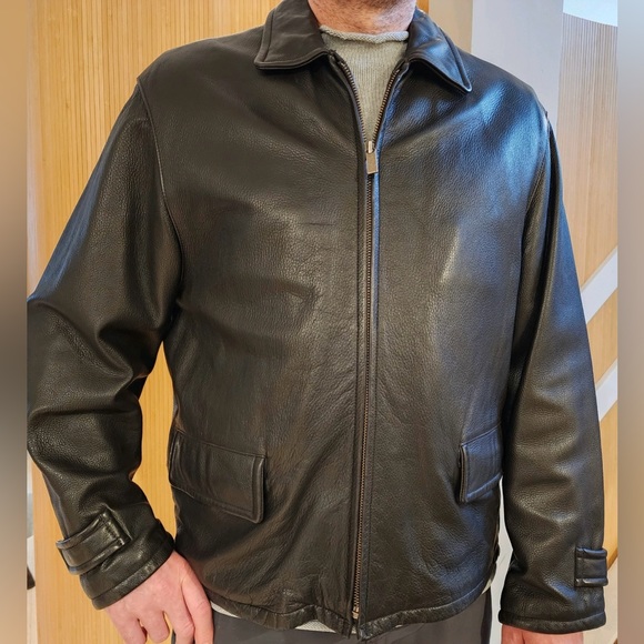 Kenneth Cole Reaction Other - Vintage Kenneth Cole Leather Jacket With Removable Polyester Vest Lining